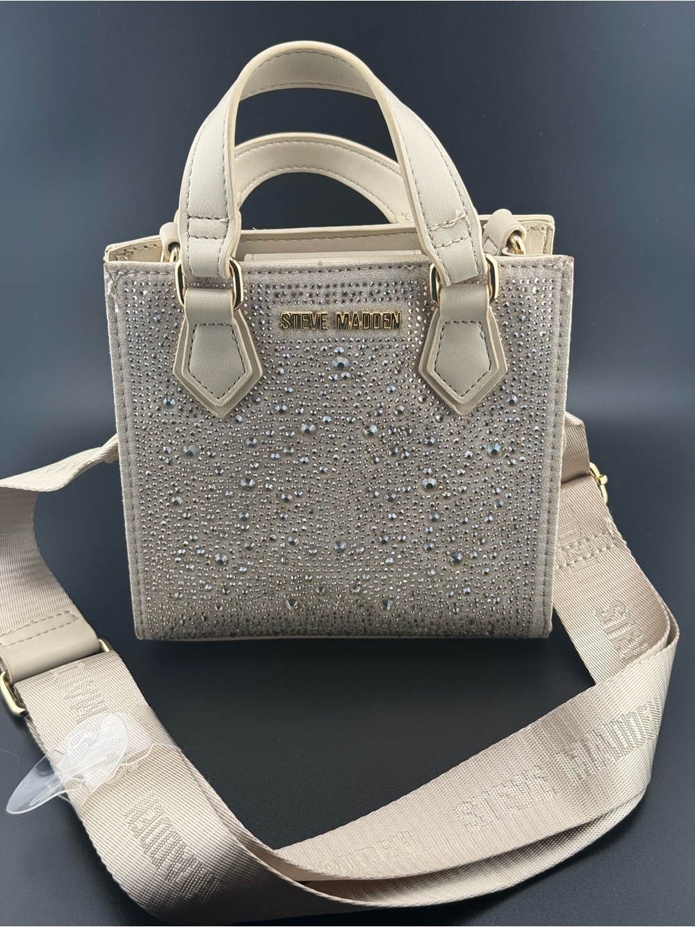 Steve Madden Rhinestone Mini Tote Crossbody Bag